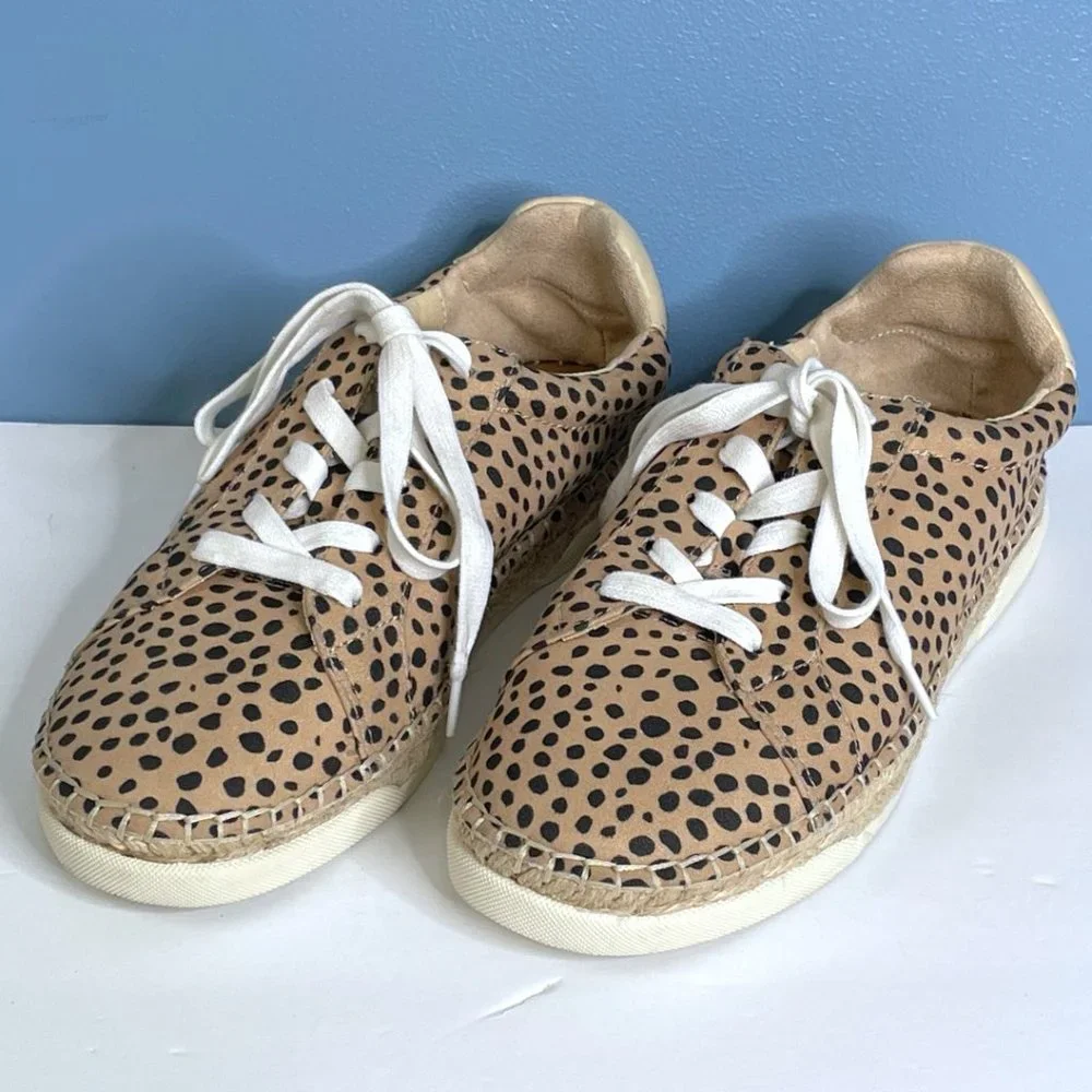 Universal Thread Womens Shaelyn Espadrille Shoes Size 8‎ Leopard Print Lace Up